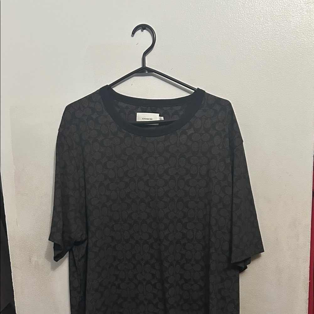 Coach Black and Gray Patterned Tee